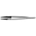 Product Image of 5-1/4" Premium Stainless Steel Gripping Tweezers w/ Replaceable Blunt Tips, Wide