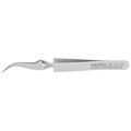 Product Image of 4-1/2" Premium Stainless Steel Cross-Over Gripping Tweezers, Needle-Point Tips, 45-Degree Angle