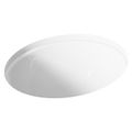 Product Image of 19-1/4" Oval Undermount Bathroom Sink w/ Glazed Underside, No Overflow (White), K-2205-G-0