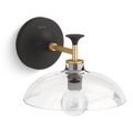 Product Image of Tone 1-Light Sconce (Black with Brass Trim), 31768-SC01-BML