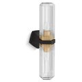 Product Image of Occasion 2-Light Vertical Sconce (Black with Brass Trim), 31777-SC02-BML