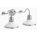 Product Image of Hauksbee 2-Light Double Bell Sconce (White with Chrome Trim), 32286-SC02-WCL