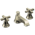 Product Image of Pinstripe Pure Widespread Lavatory Faucet, Cross Handles - Vibrant Brushed Nickel, K-13132-3A-BN