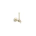 Product Image of 1/2" Angle Supply w/ Stop, Cross Handle, Rigid Vertical Tube (French Gold), K-7653-AF