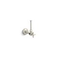 Product Image of 1/2" Angle Supply w/ Stop, Cross Handle, Rigid Vertical Tube (Polished Nickel), K-7653-SN