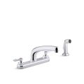 Product Image of Triton 1.5 Gpm Kitchen Faucet w/ Swing Spout, Sidespray, Lever Handles (Polished Chrome), K-810T21-4AHA-CP