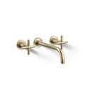 Product Image of Purist Wall-Mount Bathroom Faucet Trim w/ Cross Handles, 1.2 Gpm (French Gold), K-T14414-3-AF