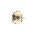Product Image of Purist Mastershower Temperature Control Valve Trim w/ Cross Handle (French Gold), K-T14488-3-AF