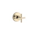 Product Image of Purist Mastershower Volume Control Valve Trim w/ Cross Handle (French Gold), K-T14490-3-AF