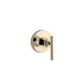 Product Image of Purist Mastershower Volume Control Valve Trim w/ Lever Handle (French Gold), K-T14490-4-AF
