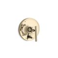 Product Image of Purist Rite-Temp Valve Trim w/ Push-Button Diverter, Lever Handle (French Gold), K-T14501-4-AF