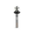 Product Image of Lavatory Drain with Non-Removable Metal Stopper and Overflow (Brushed Nickel), K-7127-A-BN