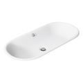 Product Image of Iron Plains 33" Oval Drop-In/Undermount/Vessel Bathroom Sink w/ White Painted Underside (White), K-20213-W-0
