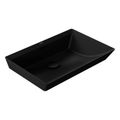 Product Image of Brazn 23" Rectangular Vessel Bathroom Sink (Honed Black), K-21060-HB1