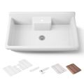 Product Image of 45" Top-/Wall-Mount Single-Bowl Workstation Farmhouse Kitchen Sink (White), K-21103-1HP5-0