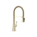 Product Image of Graze Semi-Professional Kitchen Sink Faucet w/ Three-Function Sprayhead (Vibrant French Gold), K-22061-AF