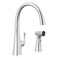 Product Image of Graze Single-Handle Kitchen Sink Faucet w/ Two-Function Side Sprayer (Polished Chrome), K-22064-CP