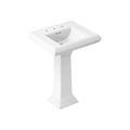 Product Image of Memoirs Classic 24-1/4" Rectangular Pedestal Bathroom Sink (White), K-2238-8-0