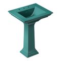 Product Image of Memoirs Stately 25" Rectangular Pedestal Bathroom Sink (Teal), K-2344-8-17