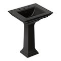 Product Image of Memoirs Stately 25" Rectangular Pedestal Bathroom Sink (Black), K-2344-8-7