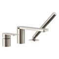 Product Image of Parallel Deck-Mount Bath Faucet w/ Handshower (Vibrant Brushed Nickel), K-23488-4-BN