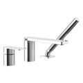 Product Image of Parallel Deck-Mount Bath Faucet w/ Handshower (Polished Chrome), K-23488-4-CP