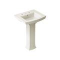 Product Image of Archer 24" Rectangular Pedestal Bathroom Sink (Biscuit), K-2359-8-96