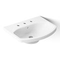 Product Image of 22-3/4" Rectangular Pedestal Bathroom Sink (White), K-2363-8-0