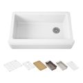 Product Image of Riverby 35-3/4" Undermount Single-Bowl Farmhouse Workstation Kitchen Sink (White), K-24564-PC-0