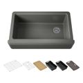 Product Image of Riverby 35-3/4" Undermount Single-Bowl Farmhouse Workstation Kitchen Sink (Thunder Grey), K-24564-PC-58