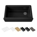 Product Image of Riverby 35-3/4" Undermount Single-Bowl Farmhouse Workstation Kitchen Sink (Black), K-24564-PC-7