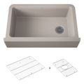 Product Image of Cairn 34" Undermount Single-Bowl Farmhouse Kitchen Sink (Matte Taupe), K-25786-CM3