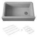 Product Image of Cairn 34" Undermount Single-Bowl Farmhouse Kitchen Sink (Matte Grey), K-25786-CM4