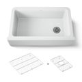 Product Image of 34" Undermount Single-Bowl Farmhouse Kitchen Sink (Matte White), K-25786-CM6