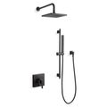 Product Image of Honesty Showering Kit with Rainhead, Handshower, and Trim, 2.5 GPM (Matte Black), K-26273-Y-BL