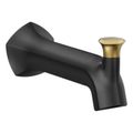 Product Image of Occasion Wall-Mount Bath Spout w/ Straight Design And Diverter (Matte Black w/ Brushed Moderne Brass), K-27023-BMB