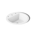 Product Image of 19" Round Drop-In Bathroom Sink (White), K-2714-8-0