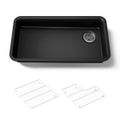 Product Image of 33" Undermount Single-Bowl Kitchen Sink (Matte Black), K-27785-CM1