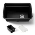 Product Image of 27-1/2" Undermount Single-Bowl Utility Sink (Matte Black), K-27787-CM1