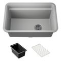 Product Image of Cairn 27-1/2" Undermount Single-Bowl Utility Sink (Matte Grey), K-27787-CM4
