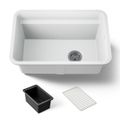 Product Image of 27-1/2" Undermount Single-Bowl Utility Sink (Matte White), K-27787-CM6