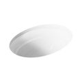 Product Image of 20-3/4" Oval Undermount Bathroom Sink, No Overflow (White), K-2824-0