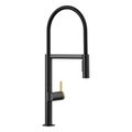 Product Image of Components Semi-Professional Kitchen Sink Faucet w/ Two-Function Sprayhead (Matte Black w/ Brushed Moderne Brass), K-28267-BMB