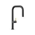 Product Image of Components Pull-Down Kitchen Sink Faucet w/ Two-Function Sprayhead (Matte Black w/ Brushed Moderne Brass), K-28269-BMB