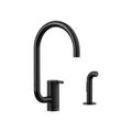 Product Image of Components Single-Handle Kitchen Sink Faucet w/ Two-Function Extended-Reach Spout And Side Sprayer (Matte Black), K-28272-BL