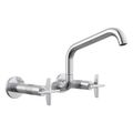 Product Image of Billet Two-Hole Wall-Mount Bridge Kitchen Sink Faucet (Polished Chrome), K-28666-3-CP