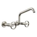 Product Image of Billet Two-Hole Wall-Mount Bridge Kitchen Sink Faucet (Vibrant Polished Nickel), K-28666-9-SN