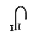 Product Image of Billet Pull-Down Kitchen Sink Faucet w/ Two-Function Sprayhead (Matte Black), K-28671-3-BL