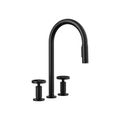 Product Image of Billet Pull-Down Kitchen Sink Faucet w/ Two-Function Sprayhead (Matte Black), K-28671-9-BL