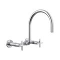 Product Image of Billet Two-Hole Wall-Mount Bridge Kitchen Sink Faucet (Polished Chrome), K-28672-3-CP